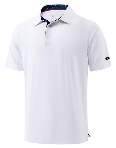 Image of Obla Mens Golf Shirt Short Sleeve Dry Fit Moisture Wicking Performance Athletic Casual Work Collared Polo Shirts for Men