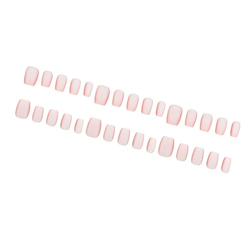 Uñas Cuadradas Uñas En Las Pegos Falsos Artificiales En Gradientes Diseños Mate Puntas Francesas Clavos Acrílicos Para Mujeres Transparentes