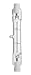 Philips 416875 Work and Security 150-Watt T3 RSC, Double Ended Base Light Bulb, 2-Pack