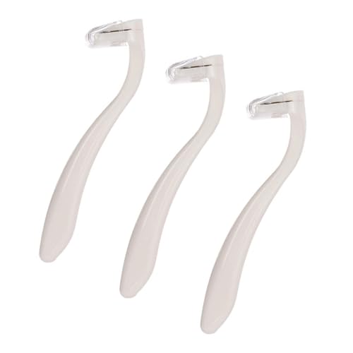 ABOOFAN 3 Maquinillas de Afeitar Desechables para Mujer, Afeitadora de Vello Corporal y Zona Íntima, Tamaño Portátil, Color Claro, Cubierta Protectora, para Depilación Precisa y Viaje