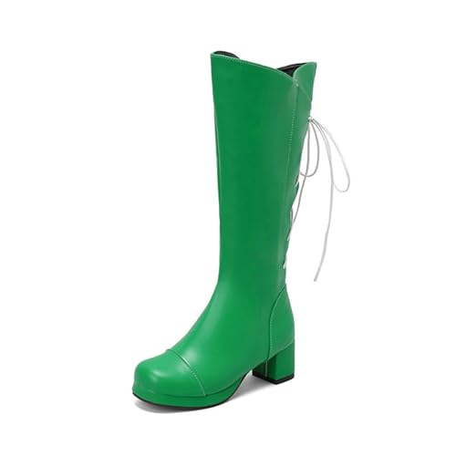 Bottes au-dessus du genou avec sangle arrière et zip latéral