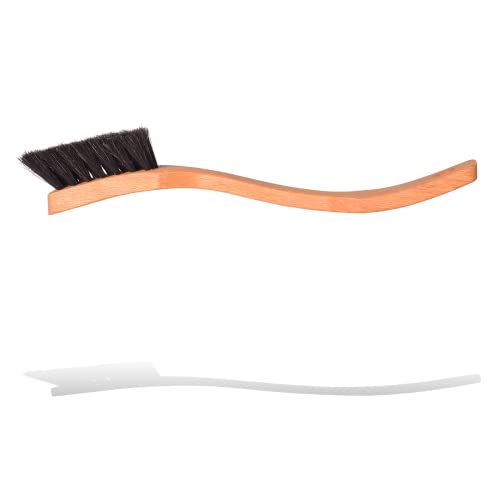 Image of Dish Cleaning Brush - Natural Horsehair Bristles - Ergonomic Wooden Handle - Gentle for Pots, Pans & Silverware - Made in Germany
