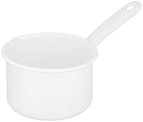 Nichinichi Tools YN-M12 Noda Horo One-Handed Pot Milk Pan for Gas Fire, Made in Japan, White, 4.7 inches (12 cm)