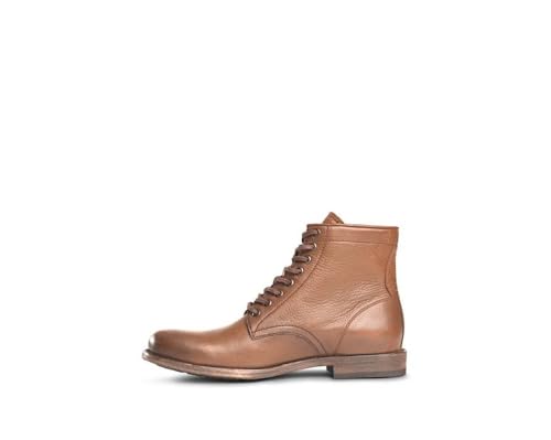 Image of Frye Tyler Lace Up Boots for Men Crafted from Soft Vintage Leather with Blake Construction, Burnished Toe and Heel, and Rubber Inserts on Leather Soles - 5 inch Shaft Height
