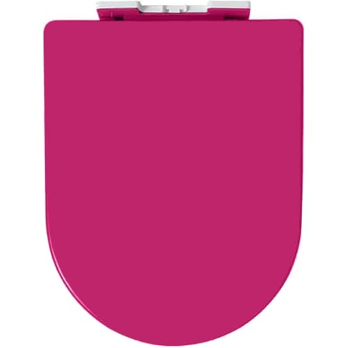 Asiento de inodoro de cierre suave en material PP con bisagras ajustables, liberación rápida, fácil montaje y limpieza