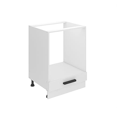 Belini - Mobile da cucina da 60 cm di larghezza, SDP, senza piano di lavoro, senza porta, con cassetti, colore: Bianco opaco
