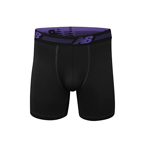 New Balance Men's Ultra Soft Performance 6" Boxer Briefs with No Fly (3 Pack)3