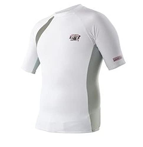 Body Glove Men's Performance Short Arm Rashguard, White/Silver, Large #TOP11