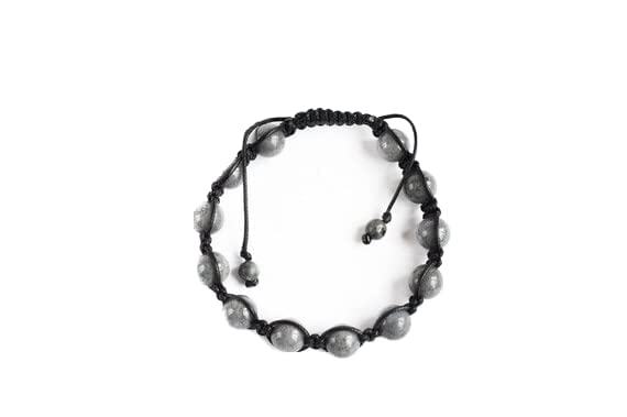 Bracelet agate grise perles 8mm pour la méditation et la sérénité