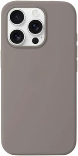 Image of Premium Liquid Silicone Case for iPhone 16 Pro - Slim Full Body Protective Back Cover with Soft Microfiber Lining, Anti-Slip Grip Scratch Resistant Phone Case (Light Grey)