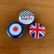 Amazon | モッズ系缶バッジ3個セットモッズコートにベスト
