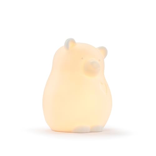 Lámpara de mesa noche LED osito blanco 13.97 cm miniatura 2