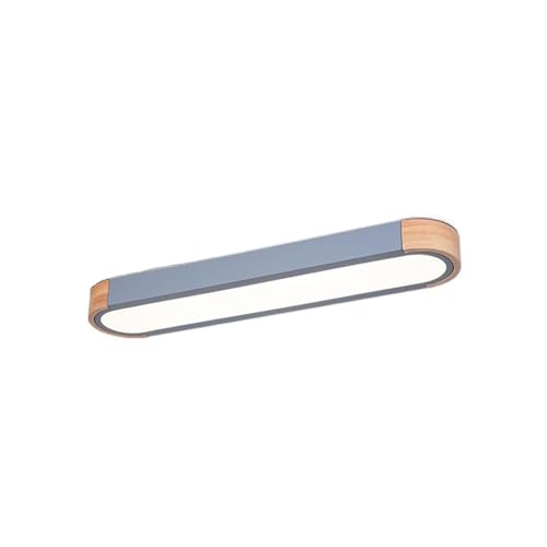 Lámpara de Techo Minimalista Rectangular Moderna de Madera LED, lámpara de Techo de Metal y acrílico, Montaje Empotrado, Cerca de Accesorios para guardarropa, Pasillo, Sala de Esta