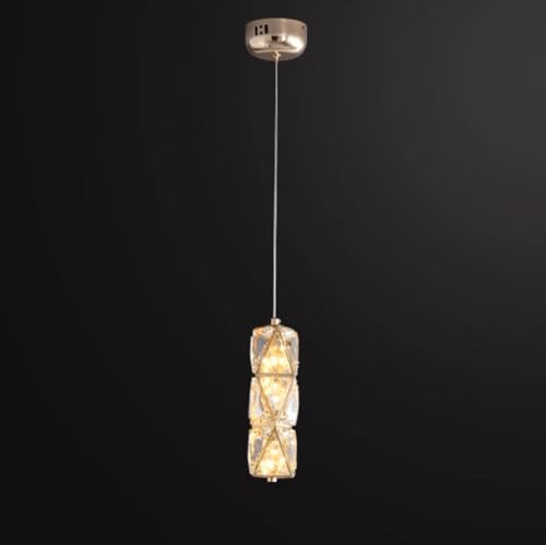 Luminaire haut de gamme en cristal véritable et suspension LED linéaire design pour salon