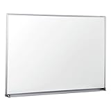 Universal 43624 Dry Erase Board, Melamine, 48 x 36, Satin-Finished Aluminum Frame