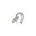 Handmade Silver Swirl Wire Single Ear Cuff, Sterling Silver Clip On Ear Wrap Non Piercing Huggie Earrings for Women, Swirl Spiral Dainty Earcuff, Small Fake Ear Cartilage Clips, By MiYa Jewelry
