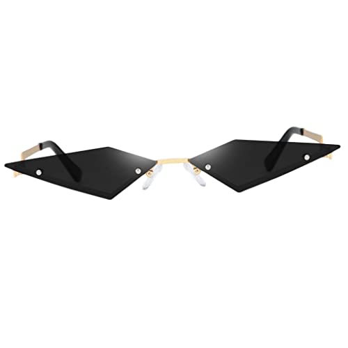 Lunettes de soleil femme sans monture à lentilles teintées et branches en métal léger