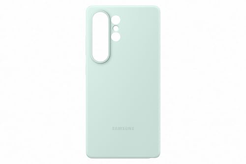 Image of Samsung Silicone Smart Phone Case Compatible for Galaxy S25 Ultra, Mint