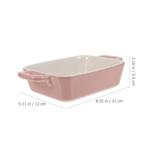 Moule à pain rectangulaire en céramique rose pour cuisson uniforme - 4