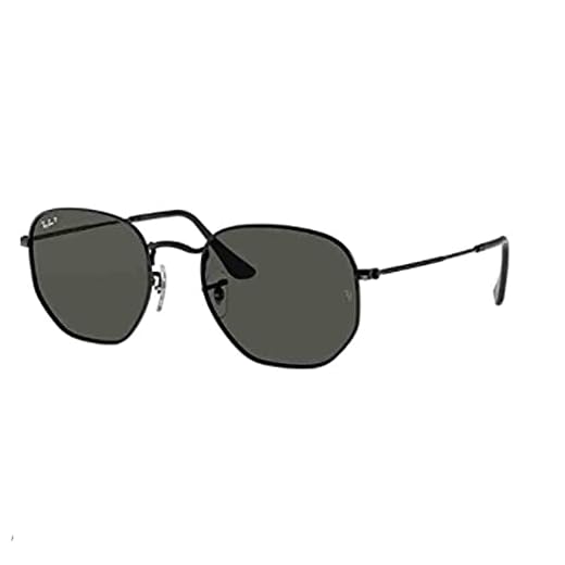 Óculos de Sol Ray-Ban Polarizado Hexagonal 0RB3548NL 002/58 Tam 54 / Preto - Lentes Verde