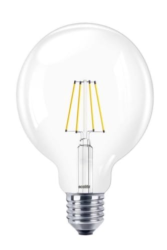 G95 Rustik LED Ampül, Şeffaf Camlı, Sarı Işık, E27 Duy