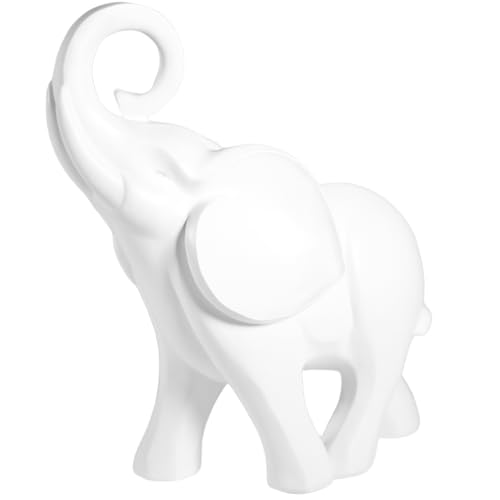 Hebdids 15inElephant Statue. Elephant Decor Brings Good Luck Health Strength. Elephant Gifts for Women Mom Gifts. Decorations Applicable Home Office Bookshelf TV Stand Living Room - White