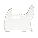 Musiclily 5 Hole Vintage Guitar Tele Pickguard for USA/Mexican Made Fender Standard Telecaster Style Electric Guitar, 3Ply Parchment
