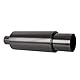 Krtopo Auto Schalldämpfer Universal 63MM (2,5 Zoll) Edelstahl Endschalldämpfer mit Endrohr - Sportauspuff Abgasschlauch Zubehör für Auspuffanlagen Länge SUV LKW 18,9(480MM)(Alle Schwarz)