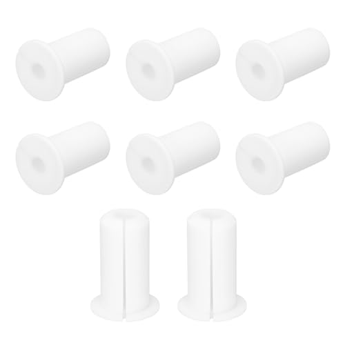 uxcell 8Pcs Wall Grommets for Cables 3/4 Inch Silicone Cable Wall Bushing Feed Through Cable Routing Kit Accessories Wall Cable Pass Through for Ethernet with 7mm Hole, White