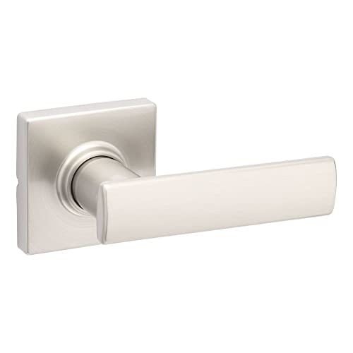 Kwikset Breton Passage Door Lever For Hall And Closet Doors Featuring Microban In Satin Nickel #TOP28