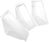 Sunrise Packaging 200 x Deep Fill Sandwich Wedge Box with Hinged Lids - 185mm x 80mm x 80mm | BPA Free Food Grade Recyclable Clear Container Sandwich Triangle Lunch Box Pack Lunch Sandwich Box