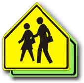 Amazon.com : Metal traffic Sign: Pentagon School/Pedestrian