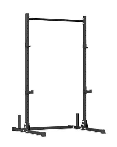 Image of HANDBODE Power Cage with Pull Up Bar, Multi-Functional Squat Rack for Home Gym, Heavy Capacity Adjustable Power Rack Fit 6 FT, 7 FT Barbell, Weightlifting, Strength Training, Bench Press, Fitness