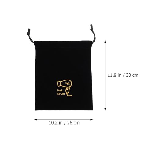Sac de rangement sèche-cheveux Cabilock en coton avec cordon | Lot de 5 - 3