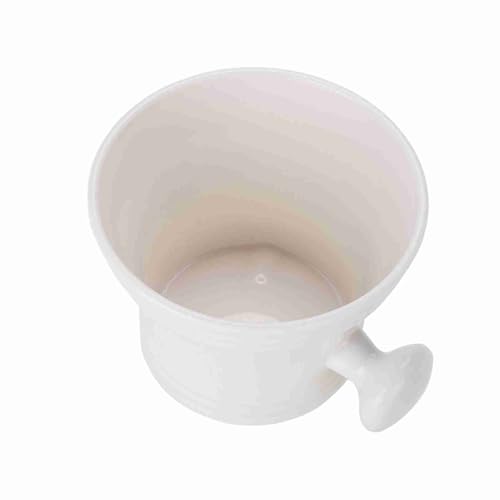 Cuenco de jabón de afeitar de 2 colores, jabón de afeitar de espuma y tazón de crema, taza de afeitado suave para el afeitado de los hombres, tamaño pequeño y ligero