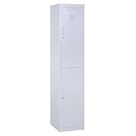 SAFE AND SECURE: Lockable on the outside for peace of mind with your belongings. SPACIOUS: Two large compartments with two shelves each for plenty of storage space. VERSATILE: Can be used in schools, offices, gyms and many other places. DURABLE AND S...