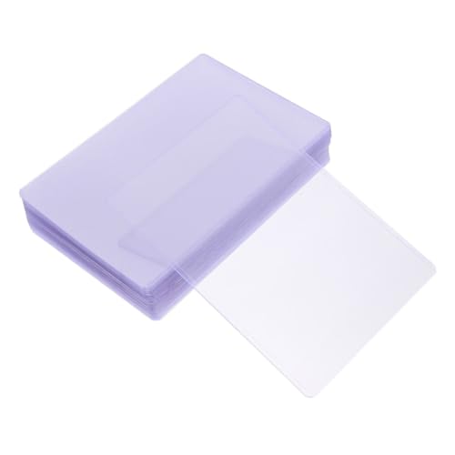 VILLCASE 50pcs Photo Sleeves Hard Protectors for Displaying Postcards and Cards Transparent Card Holders for Easy Access and Organization