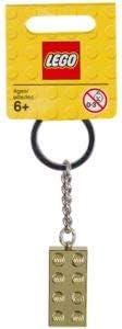 Classic 2 x 4 Brick Metallic Gold Keychain 850808