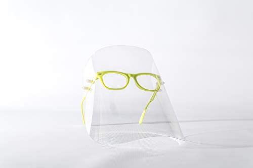 Preisvergleich Produktbild Gesichtsschutzschirm, Gesichtsschutz, Gesichtsmaske, Schutzmaske, Industriemaske, Augenschutz, Kunststoffmaske, Maske mit Brille, sterile Maske, 7 Farbe, hergestellt in der EU (1 Pack, Green)