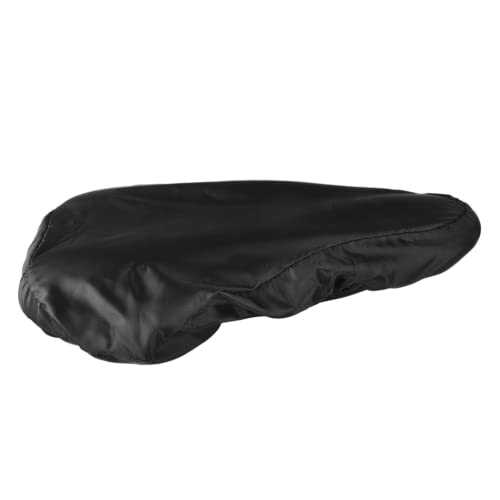 Alomejor Bicycle Saddle Waterproof Cover Polyester Bike Seat Cover Elastic Bike Rain Cover for Rain-proof Dust Resistant(Black)