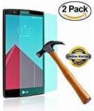 SOOYO 2.5D Round Edge Tempered Glass Screen Protector for LG G4 - Pack of 2