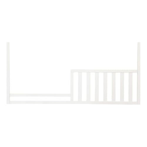 Pemberly Row Contemporary Wood 2301 Toddler Rail in White Finish
