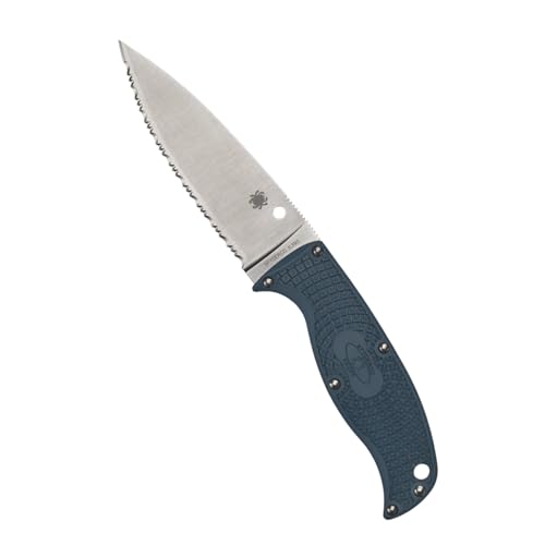 Spyderco Enuff 2 Compact Fixed Knife - K390 Steel Blade with FRN Handle, Polymer Sheath, SpyderEdge - FB31SBL2K390