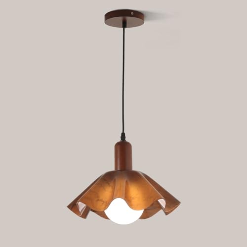 Plafonniers industriels rétro E27 suspension marron design salon