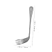 Beaupretty Curved Spoon Fork for Elderly Patients Stainless Steel Feeding Utensils Angled Design for Easy Use