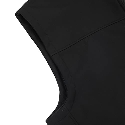 YOUTHUP Men's Softshell Waterproof Gilet, Black, L - Image 6