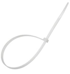 Lot De 100 Colliers De Serrage Ronds InLine 44021B - Blanc, Pour Câbles De 10 Mm, Avec Clous En Acier, Fixation Mur/plafond/sol