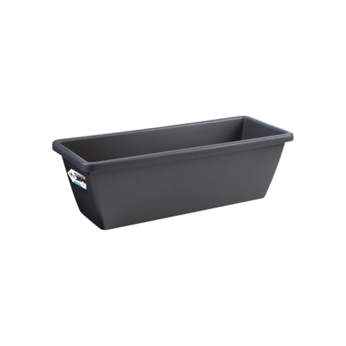 Elho Barcelona Trough 90 - Jardinera por Balcón Exterior - Ø 89.8 x H 16.0 cm - Negro/Anthracite