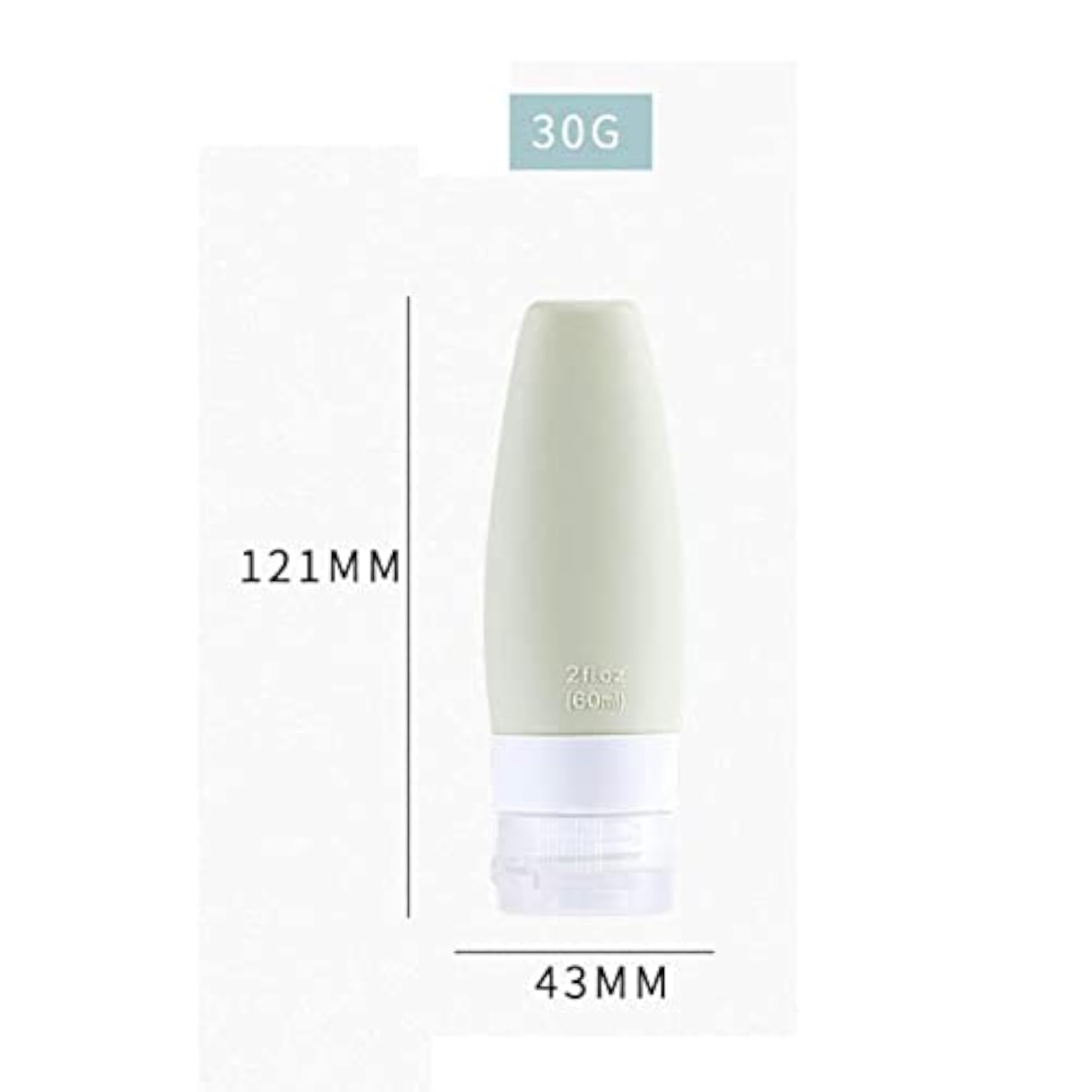 Refillable Silicone Travel Bottles for Conditioner, 4X 60Ml
