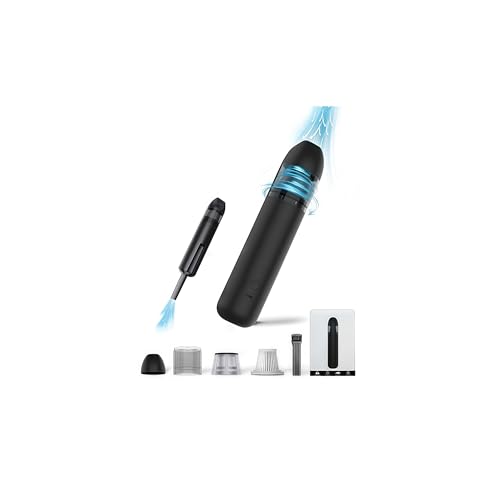 YFYunDlldu ハンディクリーナー コードレス｜20000Pa強力吸引×鉄製フィルター｜吹き飛ばし/吸引/空気抜き対応｜470g超軽量＆静音｜車用/エアコン裏/キーボード掃除に最適｜Type-C急速充電 ブラック